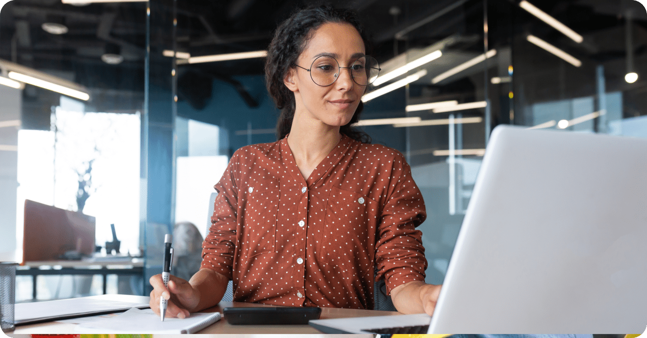 Woman working in an office