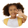 Young girl waving and smiling