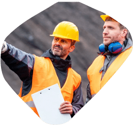 Construction workers at a site