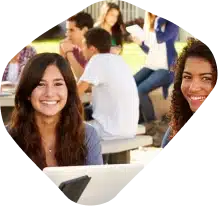 Group of girls at a cafeteria