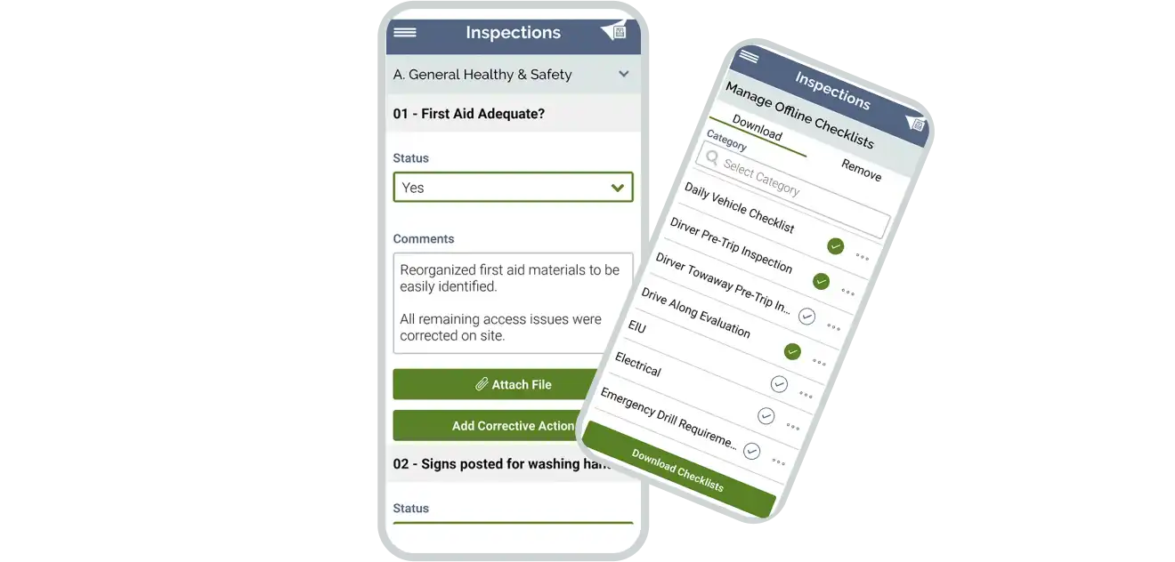 Inspection feature on Vector's mobile app