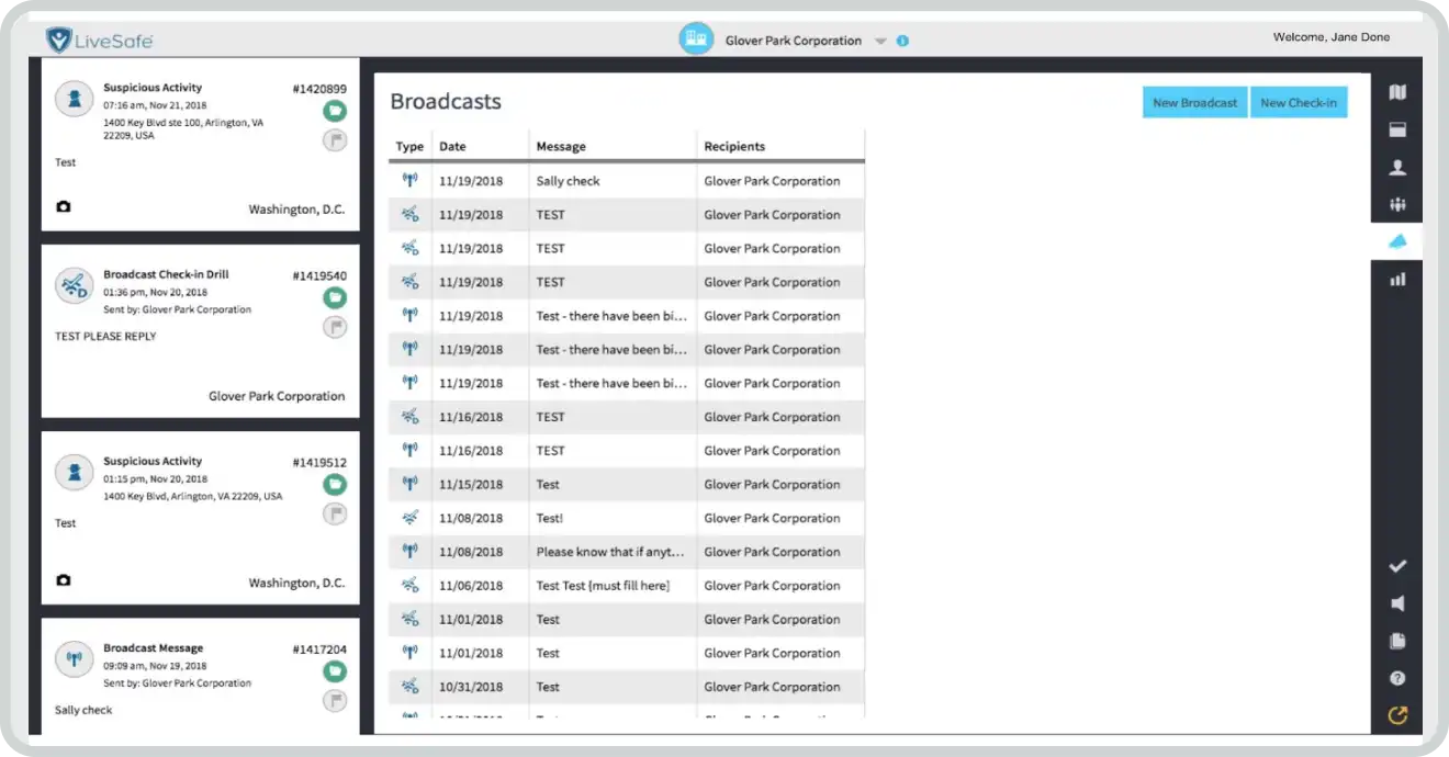 Broadcasting functionality on Vector platform