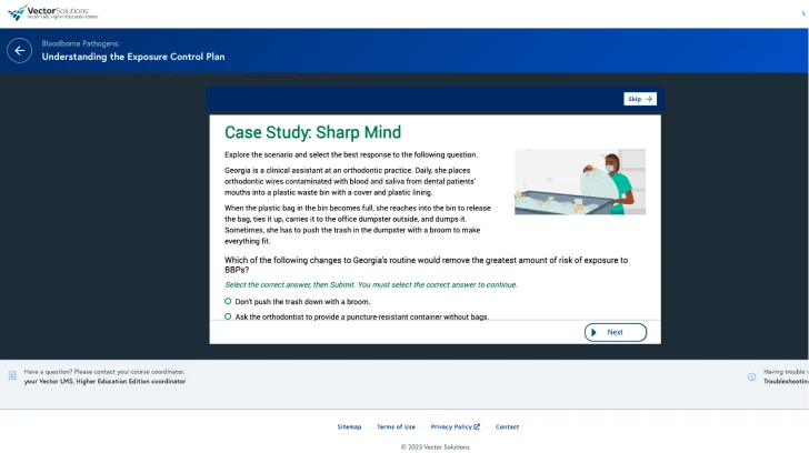 Training material on Vector platform