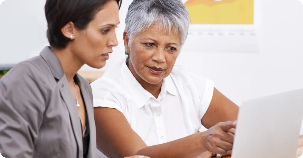 Teacher and administrator discuss professional development growth